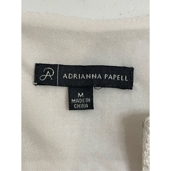 Adrianna Papell women’s medium white 3/4 sleeve blouse - Picture 6 of 7